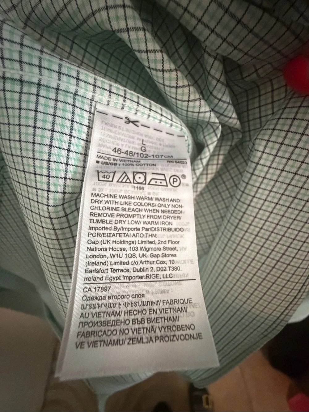 Banana Republic Mint Green Micro-Check Dress Shirt-NWOT
